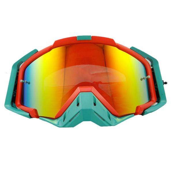Adjustable High Strap Dirt Bike Motorcycle Custom MX Goggles Motocross with Nose Guard