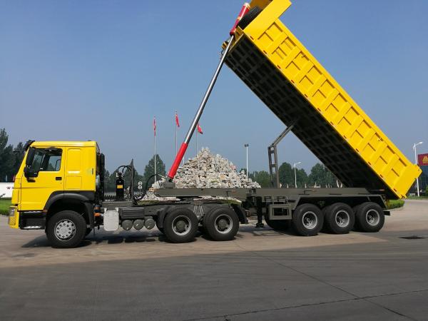 3 Axles Heavy Mechanical Suspension Trailer Rear Dumping Truck Trailers with 9t Grade