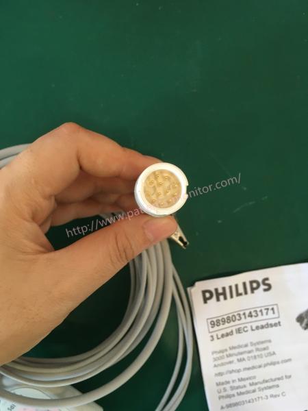 A máquina do PN 98980314317 philip ECG parte o original do cabo do IEC Leadset de 3 ligações
