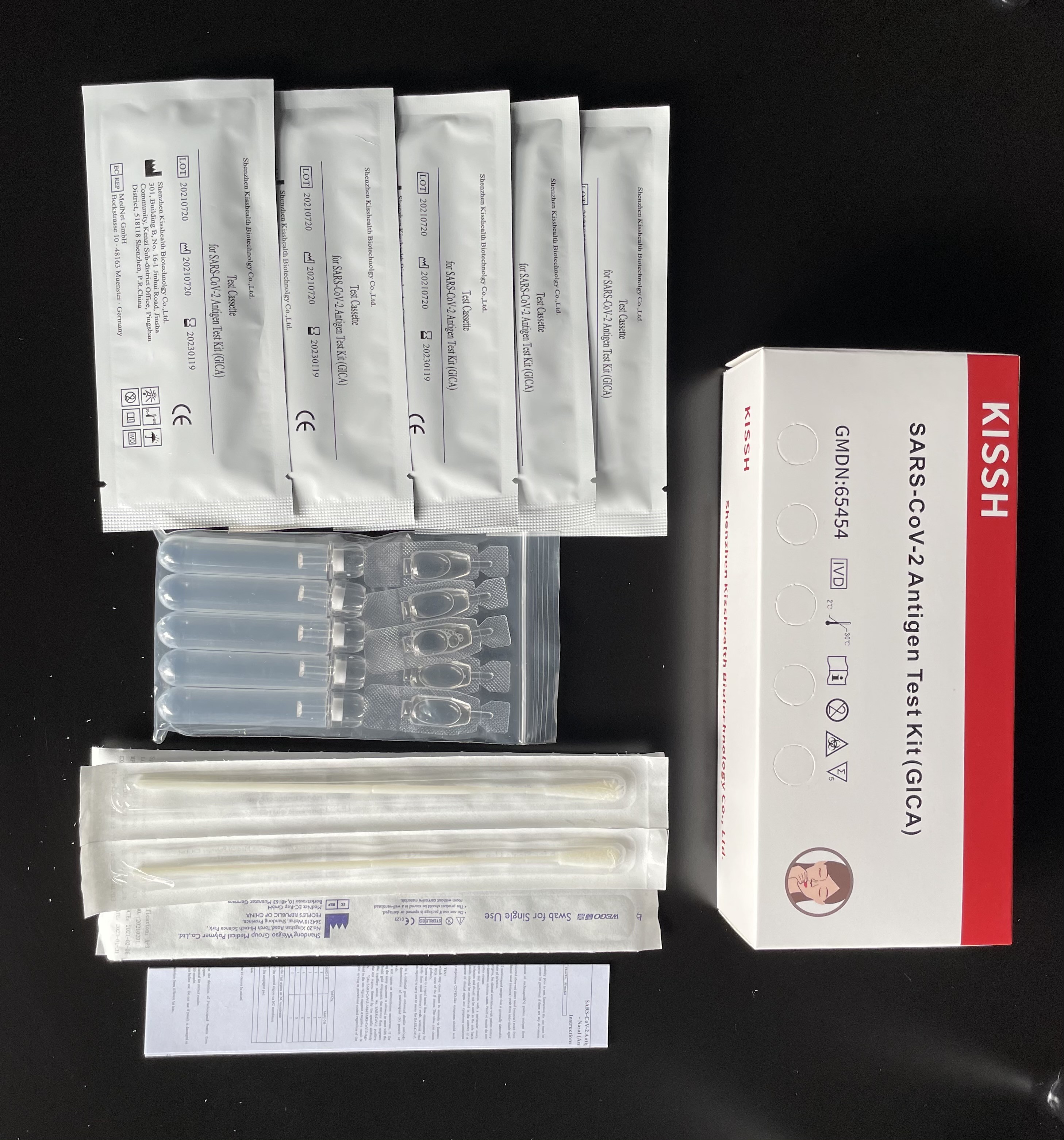 Обнаружений тестов/набора теста 5 пробирки антигена Coronavirus быстрое качественных