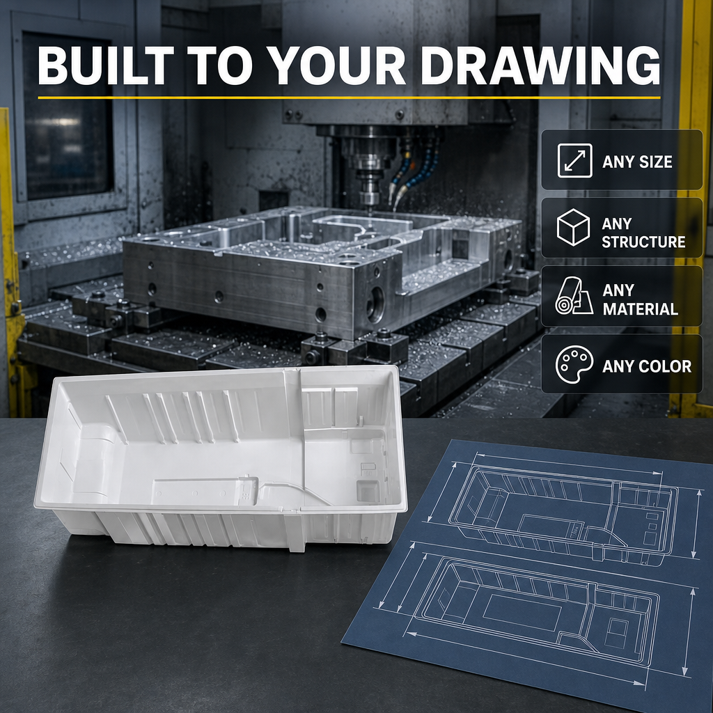Custom Thick Sheet Forming Refrigerator Liner Freezer Cabinet Liner OEM ODM Factory Any Size Any Material ISO 9001