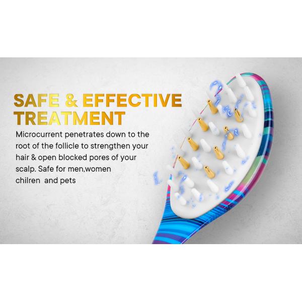 450mAh 3,7V Brosses à cheveux rechargeables EMS 450nm Peigne de thérapie LED bleue