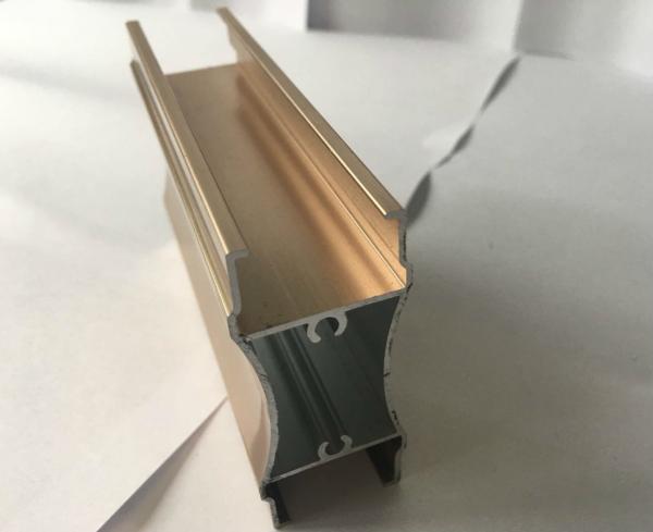 Anti - scratch Rose Gold Polished Aluminium Profile For Door And Window