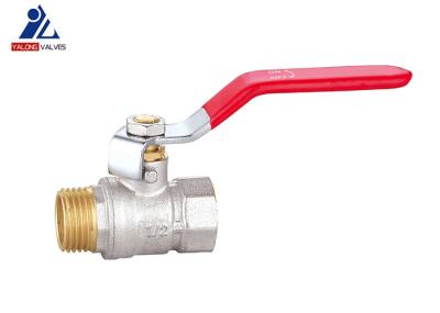 1.6Mpa Manual Brass Ball Valve Iron Lever Red BSP Water