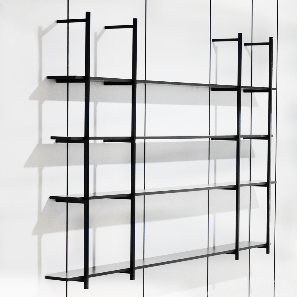 Modern Wall Mounted Book Storage Shelf Display Living Room Live Edge Shelf Unit