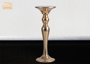 O ouro clássico folheou artigos redondos da decoração do casamento do suporte da