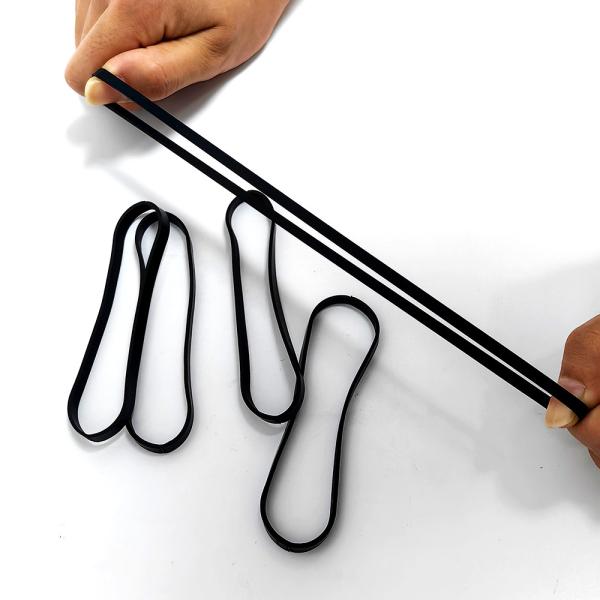 104 X 4 X 1.5 mm Negro ESD Banda de silicona antistatico conductor para componentes electrónicos