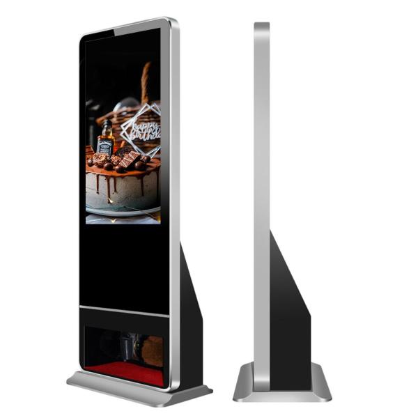 49 Shoes Polisher With Digital Signage Advertising Display Screen For Supermarket