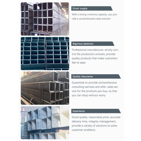 150X150 16 Gauge Square Galvalume Pipe Rectangular Steel Tube For Building Construction