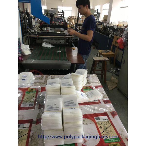 White Pearly Film Foil Ziplock Bags  / Translucent Visible Yin - Yang Bone Bag