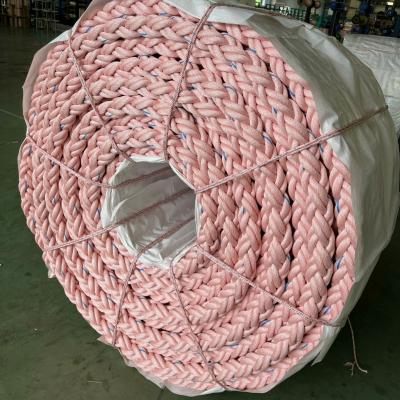 High Strength PP Danline Double Twisted 8 Strands Polypropylene Rope 8S For Fishing Mooring Marine
