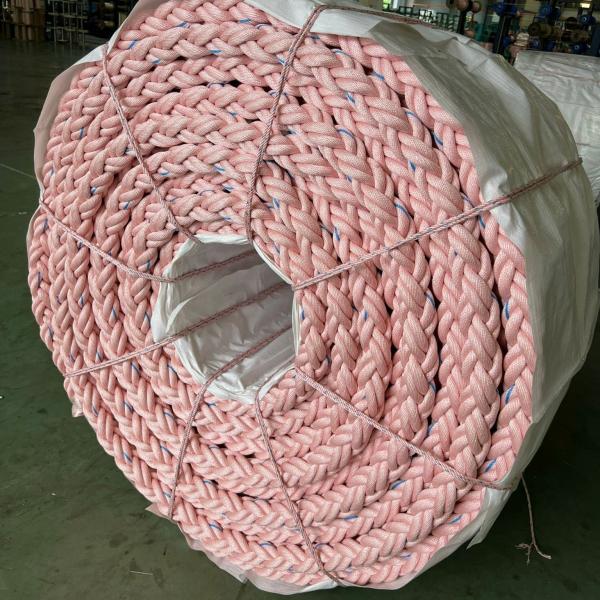 High Strength PP Danline Double Twisted 8 Strands Polypropylene Rope 8S For Fishing Mooring Marine