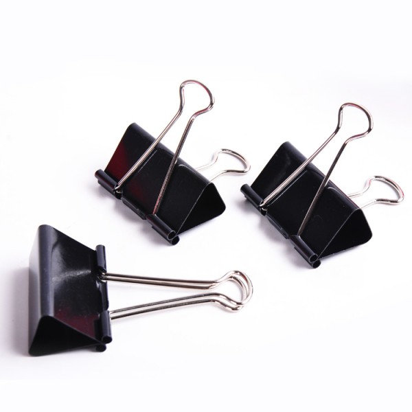 51mm factory wholesale black metal office school binder clips
