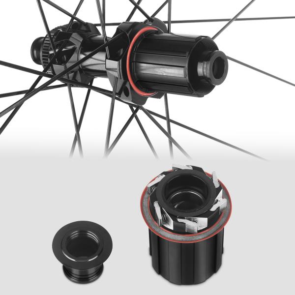 Juego de ruedas de bicicleta de carretera con freno de disco Center Lock y buje super ruidoso de 6 garras, tejido de carbono T700T800, velocidad variable, llanta de 50/45mm en forma de onda
