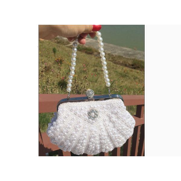 Shell pearl handmade string beads diamond slung over shoulder dinner evening bride retro dress cheongsam wedding bags