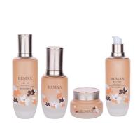 50g 50ml 120ml Soins de la peau Bouteille orange Matte Gradient Produits de soins de la peau dans des bouteilles en verre