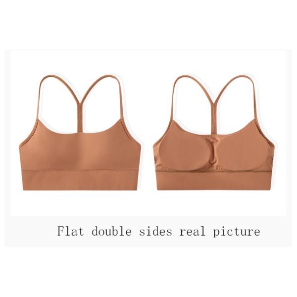 Кромка бюстгальтера спорт сплошного цвета задней части подачи y Pro расширенная кожей для идущего спортзала йоги
