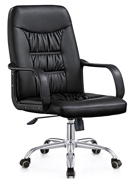 Luxury Ergo Spinning Office Chair , Adjustable Leather Padded Office Chair