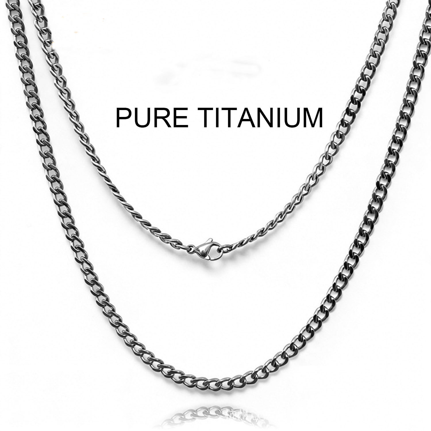 Pure Titanium Jewelry Denim Chain Pendant Accessory DIY Retro Twist Chain Tinl1145