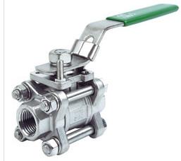 Stainless Steel Three Piece Ball Valve SW 1000PSI Pressure 1/2 - 4 Size