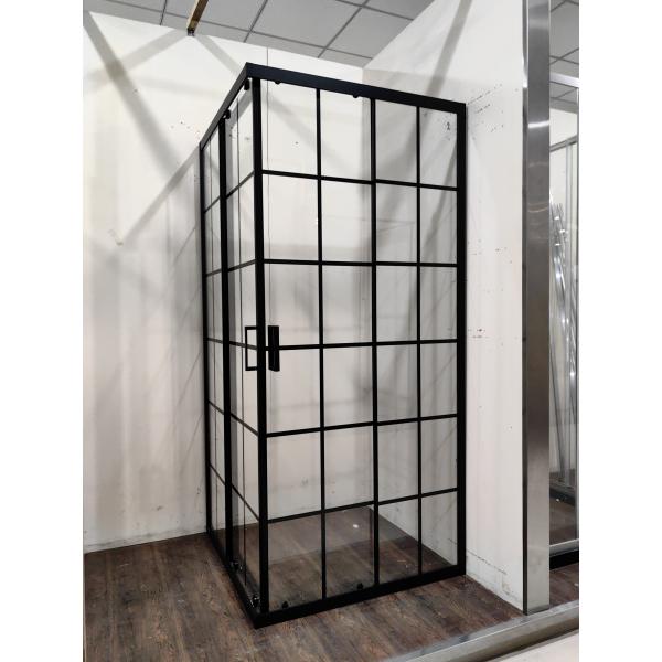 Shower Cabins , Shower Units 900 X 900 X 1900 mm square  black aluminum