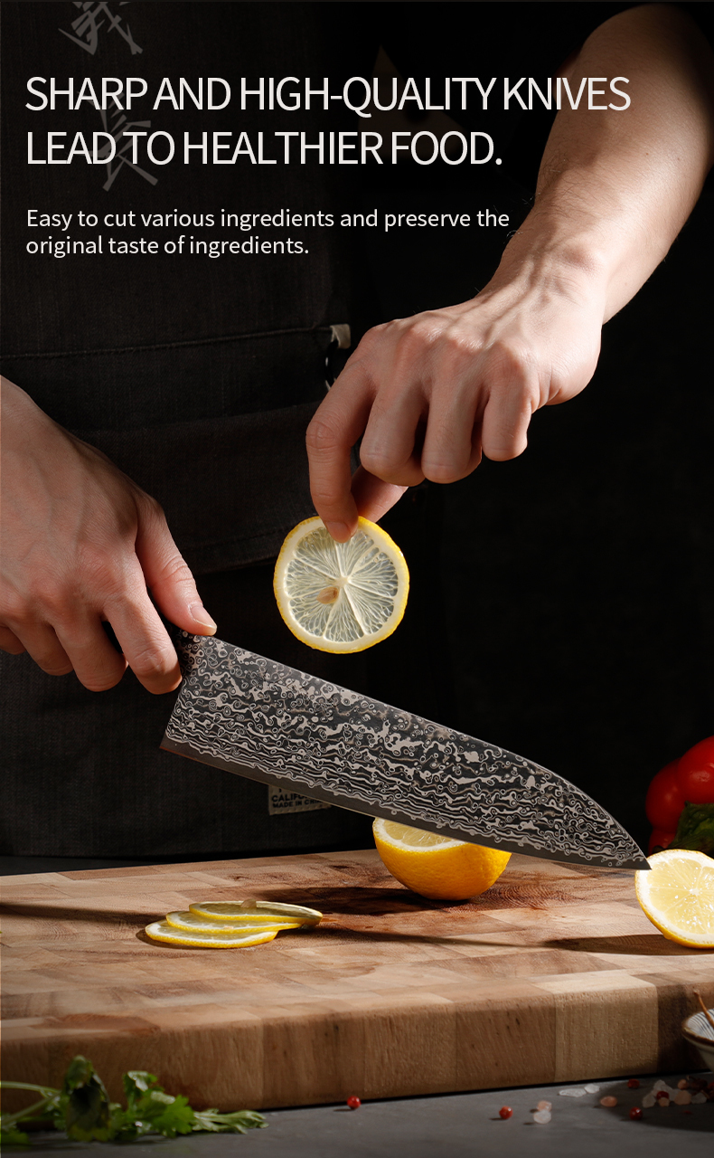 Japanese SLD Steel Gyuto Knife – Hand-Forged 33-Layer Damascus Professional Chef Knife