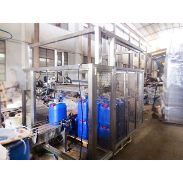 18L Electric Automatic Lube Oil Filling Machine 4 Nozzles 1-Year PLC Chemical for Honey Viscous Liquid Metal Plastic Bottle