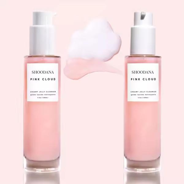 OEM / ODM Private Label Gentle Whitening Face Cleansing Lotion Rose Deep Wash Pink Cloud Organic Herbal Ingredients Liquid Form