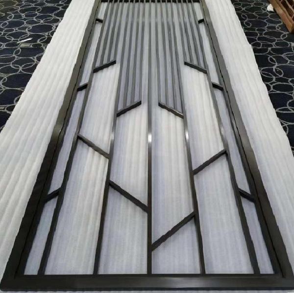 Golden metal Stainless Steel Screen Living Room Restaurant Metal Partition Wall