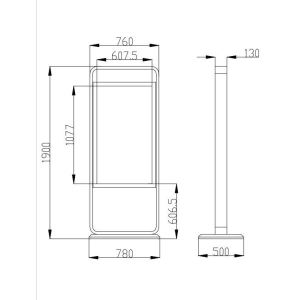 Supermarket Indoor Digital Signage LCD Display Double Face Kiosk 43