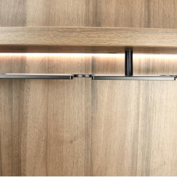 12 Hook Rustic Wall Mounted Kitchen Wood Rack 60X60X50cm