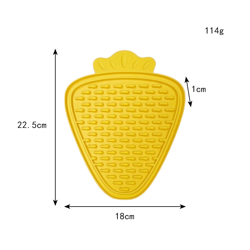 Silicone Pet Food Pad, Pet Dog Licking Pad, Slow Food Dispenser, Strawberry Shaped Licking Pad, Dog Feeder, Licking Pad