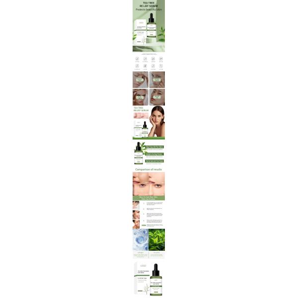 Tea Tree Sensitive Skin Glow Facial Serum Hyaluronic Acid Serum For Face Whitening