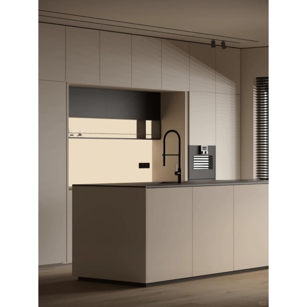 Luxury Modern Kitchen Island Cabinet for Hotel Lobby VIP Suite Premium Plywood Material Custom Finish High End Interior Design