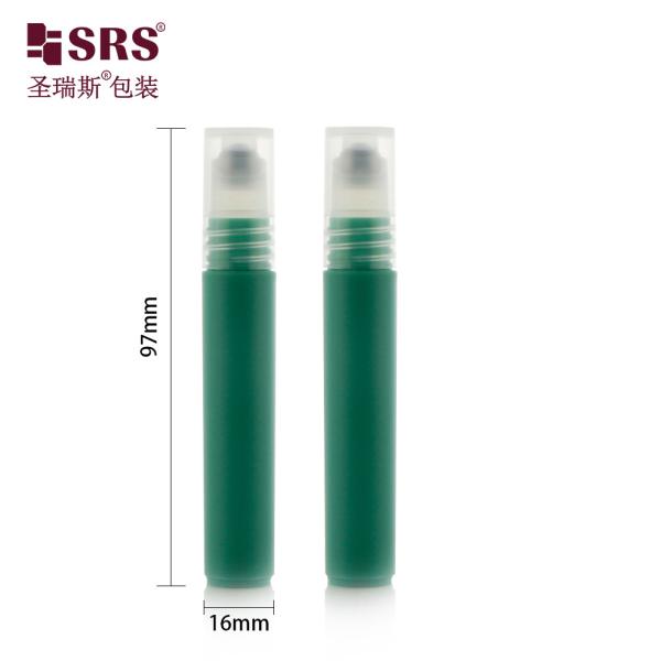 Metal Roller Ball Plastic Refillable Roll On Bottle 8ml for Perfume Essential Oil