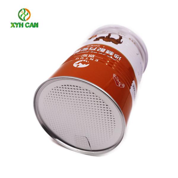 Eco Friendly Tinplate Large Round Tin Containers Recyclable For Milk Powder