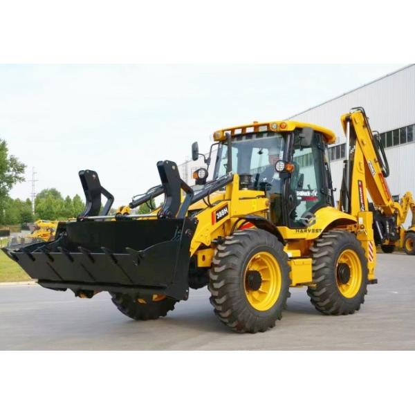 Cummin Engine 4WD Backhoe Loader SAM388H with 6 in 1 Bucket Hot Sale in Angola