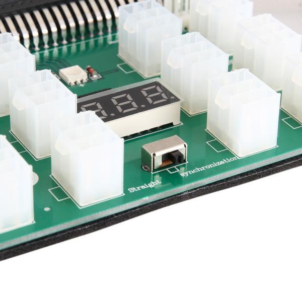 Hot Sale 1200w/750w Breakout Board PCI-E 6pin to 6+2pin Cables for GPU Open Rig Ze + 12pcs 16AWG Computer