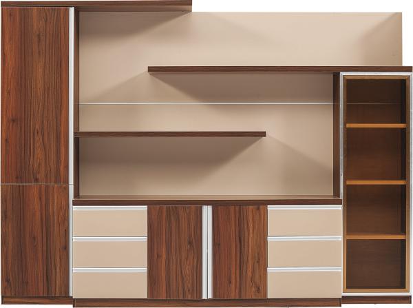 L2800mm Office File Storage Cabinet Melamine Board Filing Drawer Cabinet