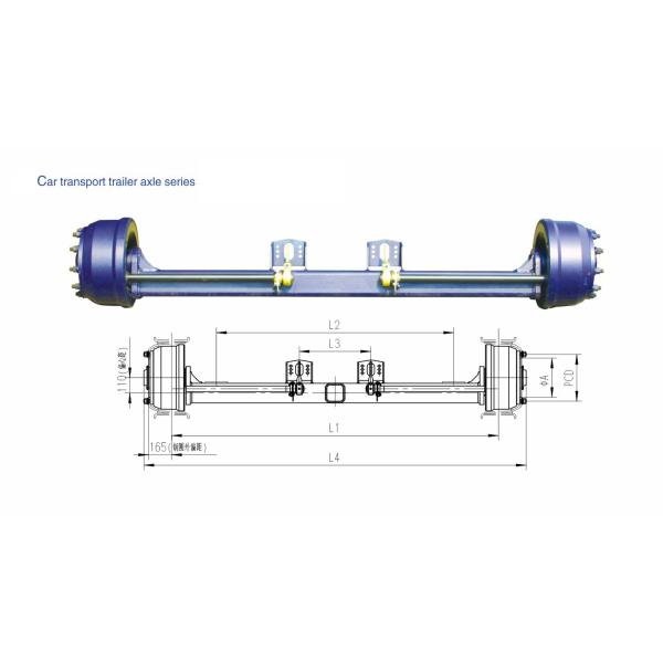 Eixo comercial 10T do reboque do portador de carro das peças e dos acessórios do caminhão dos eixos do cilindro do reboque