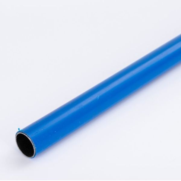 OD28mm Light Blue Coated PE Lean Pipe Composite Tube for Rack System Wall