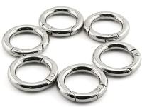 Curvatura do Keyring da mola do disparador do gancho da bolsa O Ring Round Carabiner Snap Clip