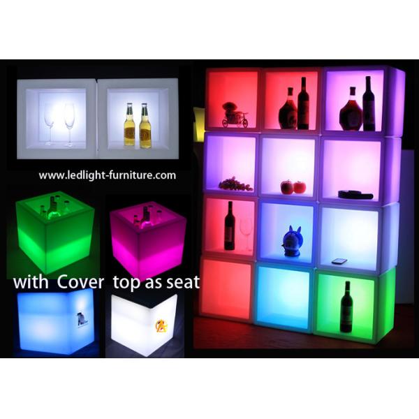 cubeta de gelo aberta da barra da parte traseira do cubo da luz do cubo do diodo emissor de luz de 40X40X40cm para a exposição da bebida