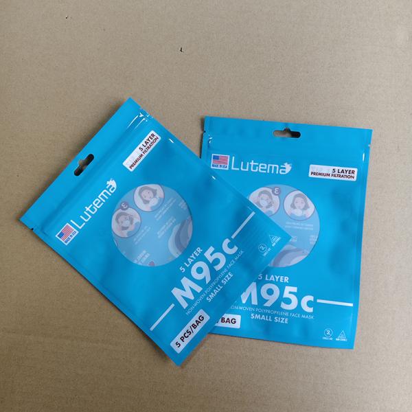 Customizable Branded Printing Three Sided Sealing Bags For Medical Masks Packaging With Transparent Window Bulk Orders Discounts.