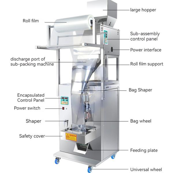 Automatic Snack Pouch Potato Chips Packing Machine French Fries Weighing and Packing Machine