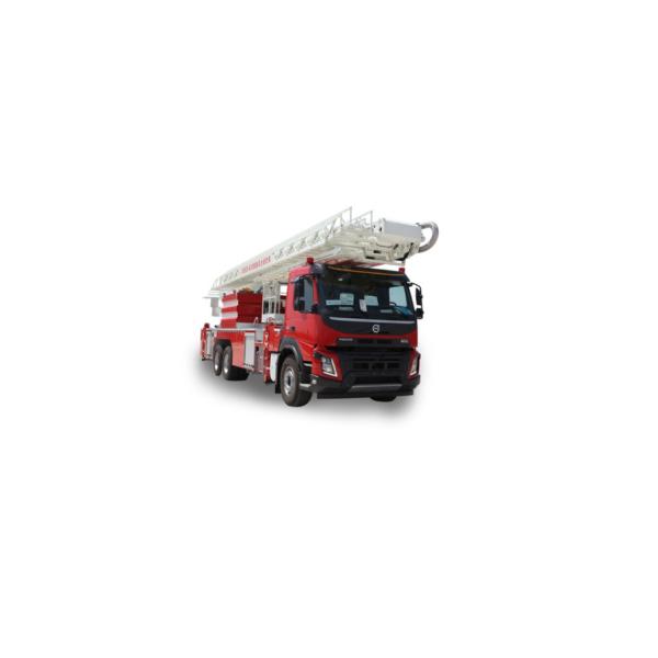 Volvo Chassis 44m Working Height Aerial Ladder Fire Truck with 7000kg Tanker