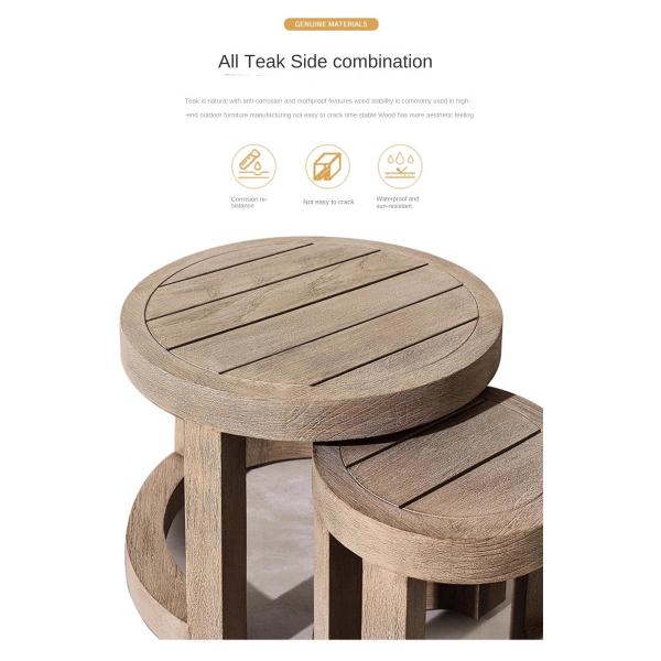 Customized Luxury Pool Teak Wood Lounge Chair Leisure Bed