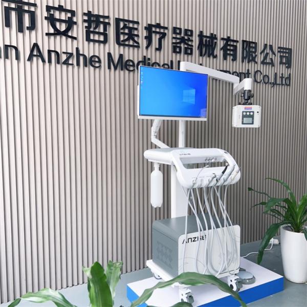 Estación de trabajo dental veterinaria móvil Carrito de tratamiento dental de mascotas portátil 220V Carrito dental con cámara oral y computadora