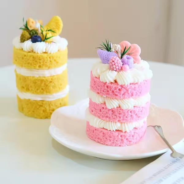 Christmas Craft Candle Creative Candles Cute Soy Wax Layer Cake Scented Candles