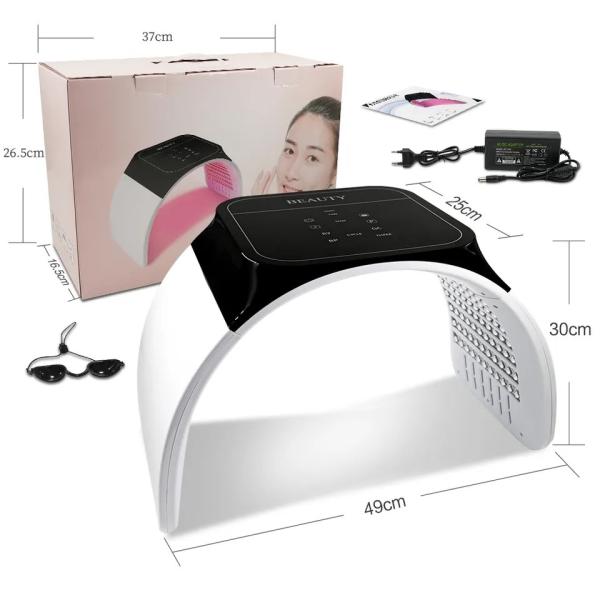 LED Light Therapy for Face - 7 Colors Photon PDT Near Infrared Light Therapy Professional LED Face Mask